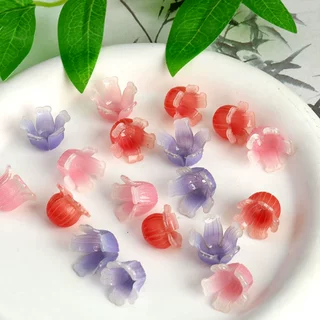 新款铃兰花热缩片花朵饰品配件diy耳环吊坠发簪头饰手工材料配饰