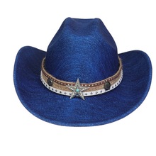 波西米亚欧美风涤纶西部牛仔帽派对礼帽新款少数民族藏式爵士帽
