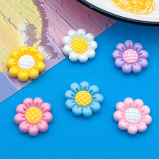 Resin Accessories Glossy Colorfulful Flowers Sunflower Sunflower Hole Shoes DIY Hairpin Hair Accessories Clothing Accessories
