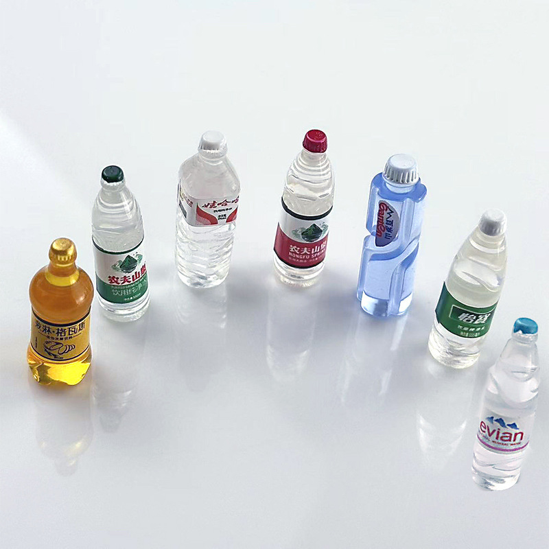 Simulation mineral water mini convenience store bottle resin three-dimensional small wine bottle handmade materials jewelry accessories wholesale