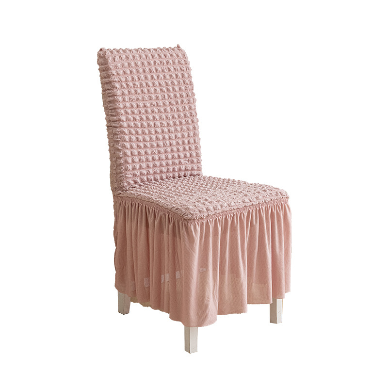 Nuevo estilo silla cubierta Seersucker falda integrada todo incluido sala de estar mesa de comedor silla cubierta universal engrosada ins estilo
