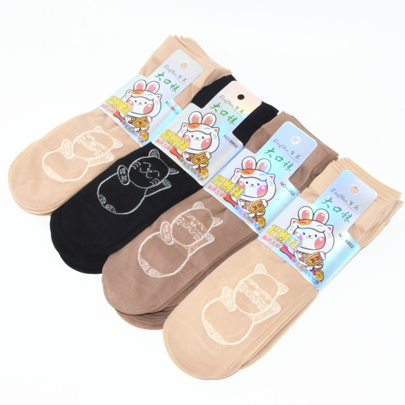 Women's short stockings cute slightly transparent steel stockings thin spring and summer velvet black flesh color socks wholesale