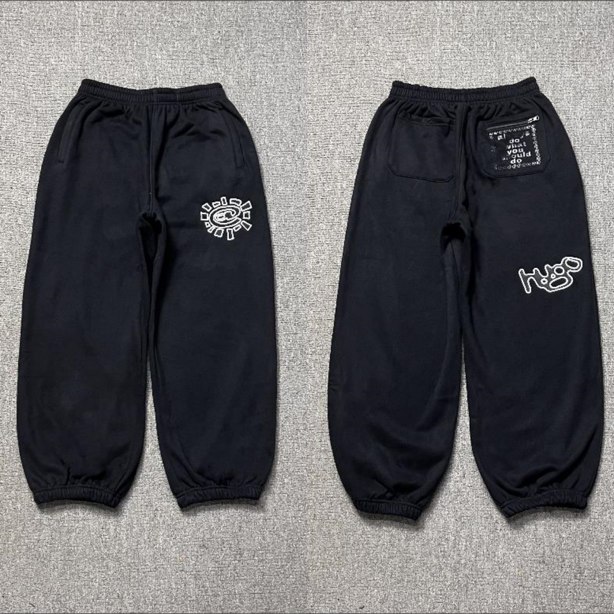 ADWYSD Relaxed Sun Logo Sweatpants Black