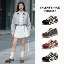 真皮德训鞋女鞋2025秋季鞋子女新款百搭复古运动女款休闲阿甘鞋女