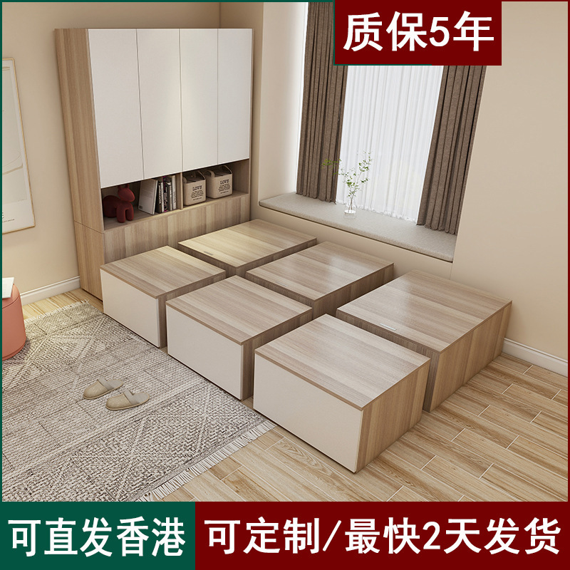 小户型榻榻米床箱组合储物床多功能儿童床1.2m抽屉单人床现代简约|undefined