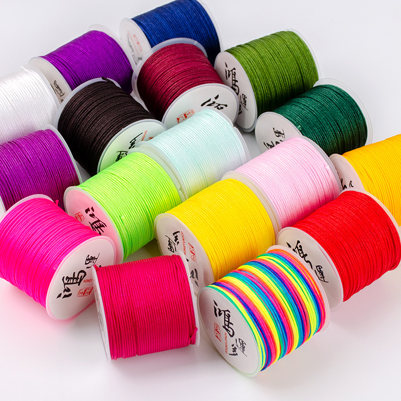 Un hilo de jade tejido a mano DIY pulsera collar 1,0mm de espesor un Jade Taiwán hilo colgante Wenwan con cuentas cifrado trenzado cuerda