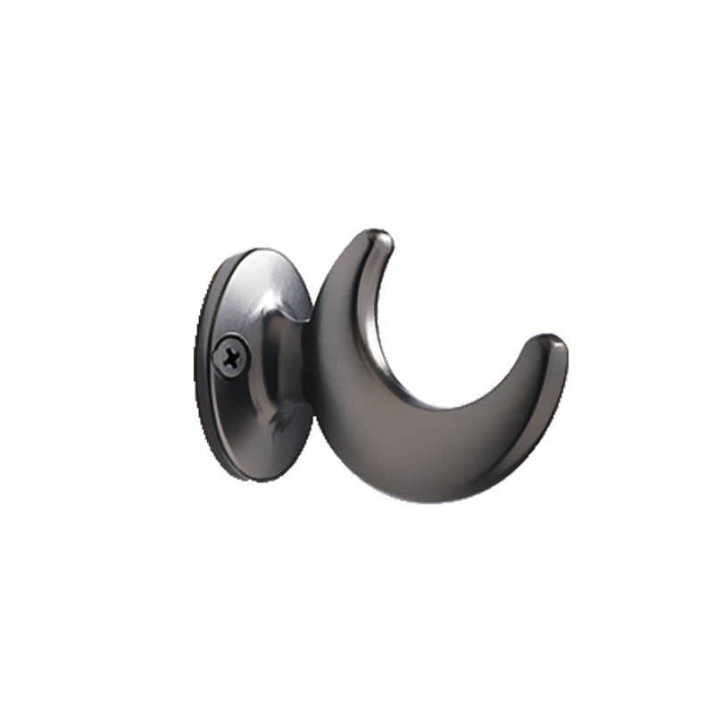 High-End Simple Creative Moon Coat Hook Punched Wall Door Behind Entrance Door Clothes Hat Bathroom Coat Hook