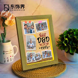 best dad图片组合拼接LED相框摆件父亲节礼物亲子礼物led摆件