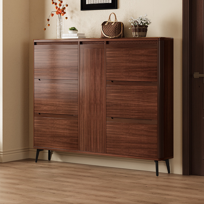 Ultra-Thin Flip-Top Shoe Cabinet for Home Entrance, Narrow Entryway Storage Cabinet Against the Wall, for Hallway and Corridor