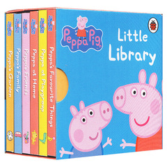 英語0-3歳の幼児絵本ピンクの豚の妹の子豚のpeppeppplelililik 6冊の手のひらの本