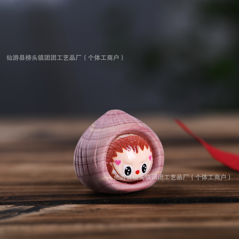 ゴールデンサンダルウッドカボチャラブブ文遊びブレスレットブレスレットファッションジュエリーアクセサリーホームオフィスデスクかわいい小さな装飾品|undefined