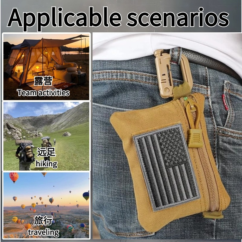 Bolsa de tarjetas multifuncional bolsa de cambio táctica bolsa de almacenamiento modular llave bolsa de accesorios de auriculares almacenamiento modular impermeable