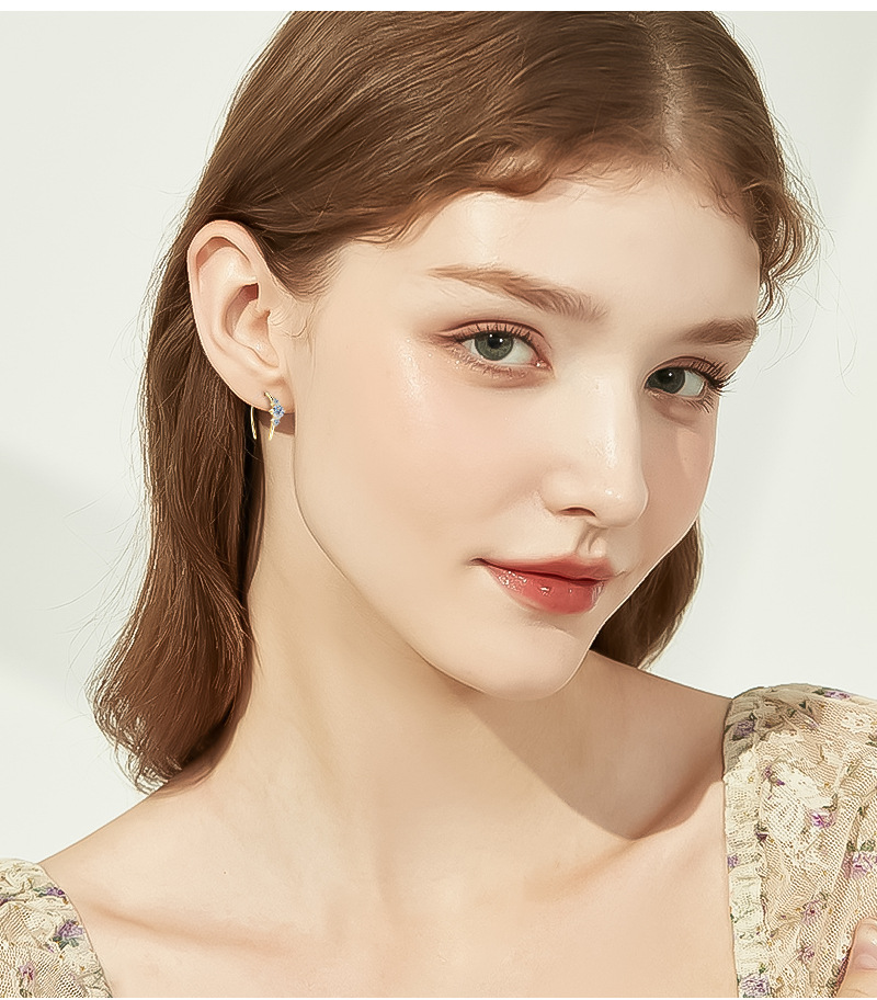 Pendientes de Diamantes Mosanj Dorados