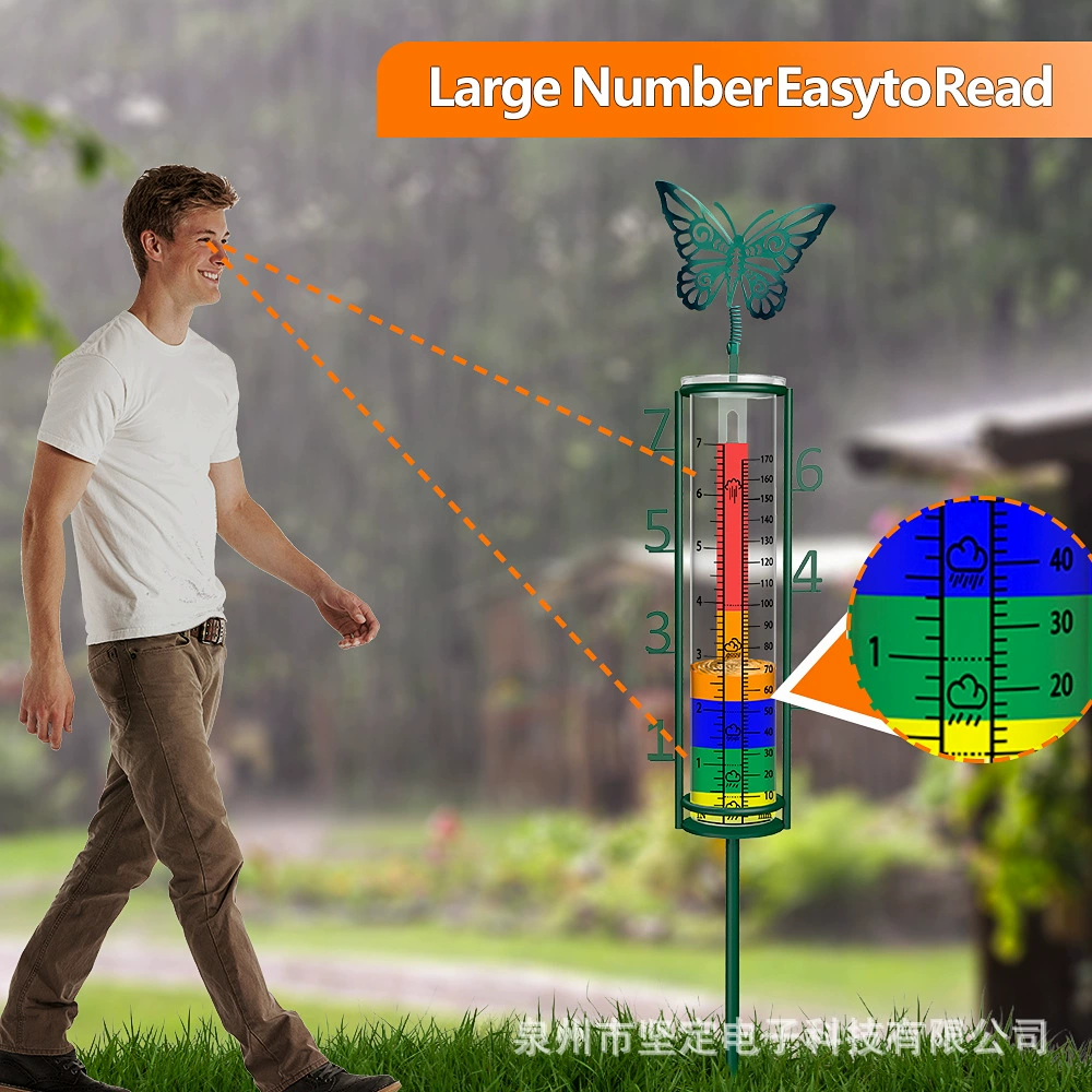 Трансграничный кованый дождемер сборщик дождевой воды наружная дождевая измерительная трубка садовый инструмент простой дождемер