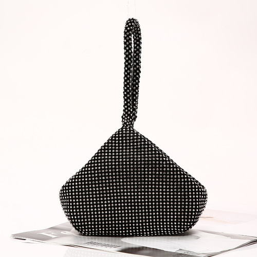 Diamond Party Bag Women's Clutch Rhinestone Landmine Bag Fashion Evening European and American Handbag Soft Bag Shape Dinner Bag