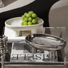 Light luxury ceramic fruit plate home creative candy plate home goodies fruit plate decoration dessert table display stand wholesale