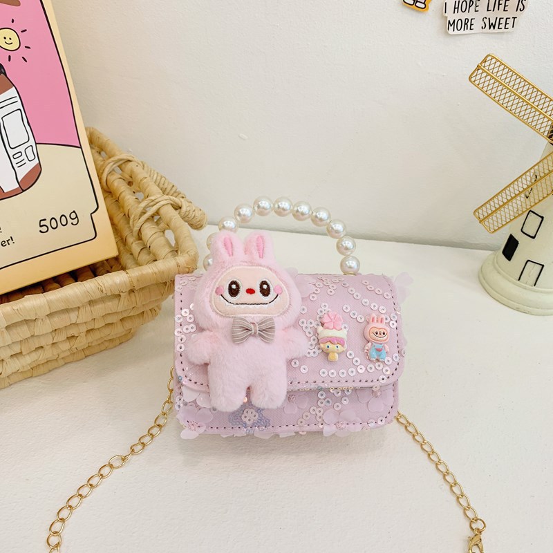 A principios de otoño bolsos para niños, niñas, princesas de moda, sirena de perlas, bolsos de hombro.