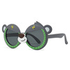 Children's cartoon cute sunglasses, silica gel glasses, with little bears