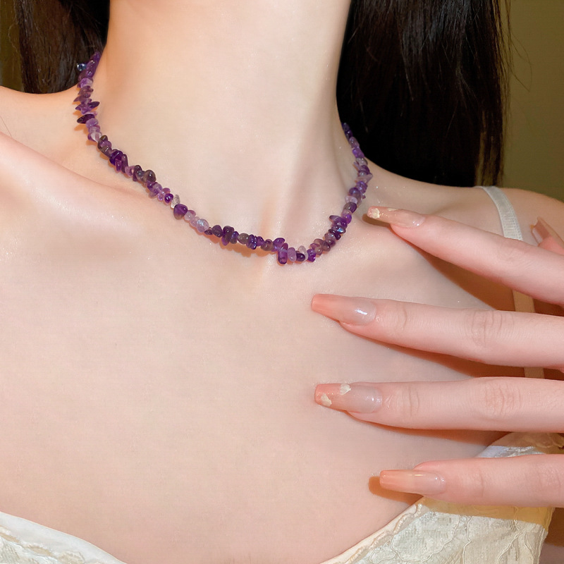 Sweet Geometric Crystal Irregular Women's Bracelets Necklace display picture 3