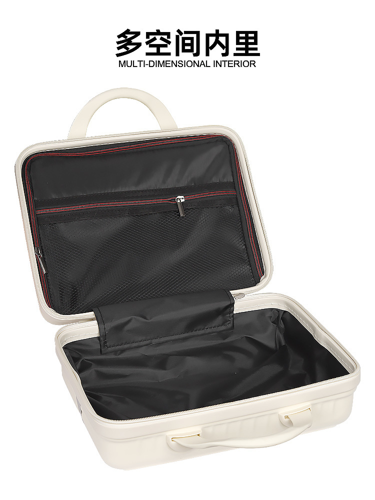 Fábrica directa de 14 pulgadas caja de maquillaje con regalo de mano caja de regalo de boda reunión anual caja de embalaje maleta al por mayor