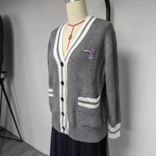 mi u毛衣开衫气质款宽松慵懒风毛衣开衫女25早秋V领宽松慵懒外套