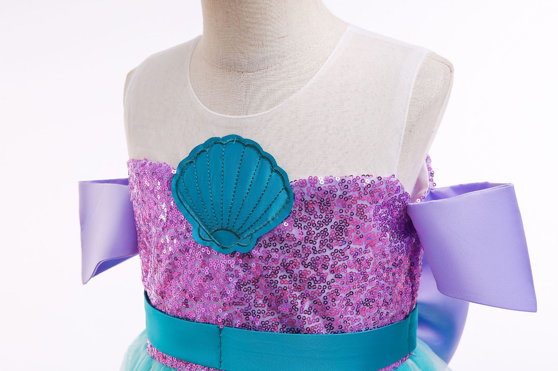 20,22 millones de Halloween Comercio exterior verano sirena vestido de niña vestido de princesa vestido europeo y americano traje de los niños