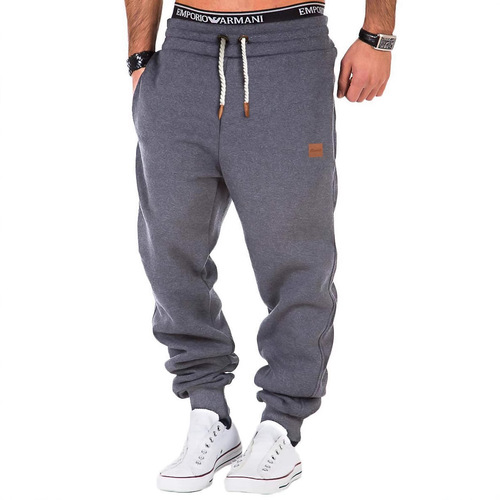 Cross-border men's high-stretch laced casual long pants winter lined warm exercise pants factory stock rapid delivery