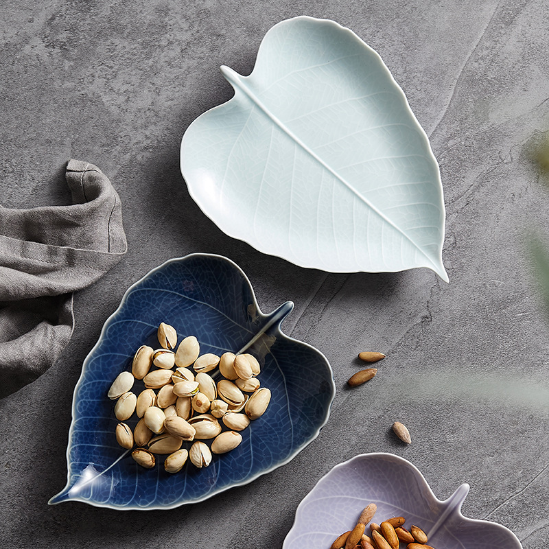 World Porcelain Capital Dehua Ceramic Cold Dishes Plate Household Fruit Plate Dessert Melon and Nuts Snacks Chinese Style Dishpoint Dishes