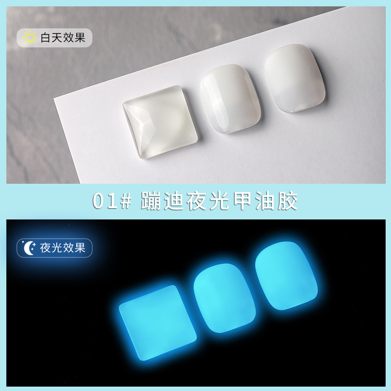 Esmalte de Uñas Fluorescente de Moda en Internet, Nuevo Modelo 2025, Gel de Fototerapia Brillante en la Oscuridad para Salones de Uñas