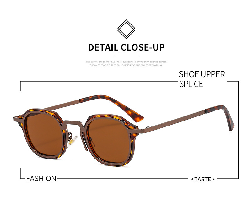 Fashion Color Block Ac UV400 Protection Square Patchwork Full Frame Women's sunglasses Running display picture 2