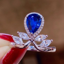 Դ�^�S��18K���Ƕ��Ȼ�o��ʸ܇���{��ʯ��ָ ��ʯ:1.17����