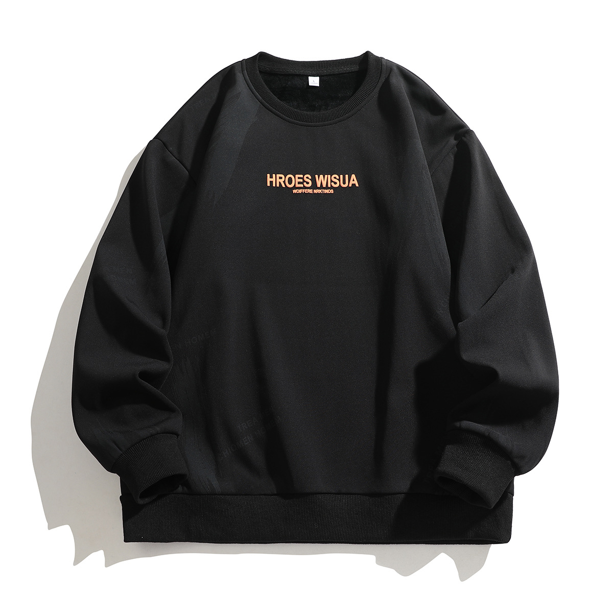 Mit Buchstabenschaum bedruckter trendiger großer Kapuzenpullover 2024, neues Produkt, locker sitzende Kleidung für Männer_voghion.com