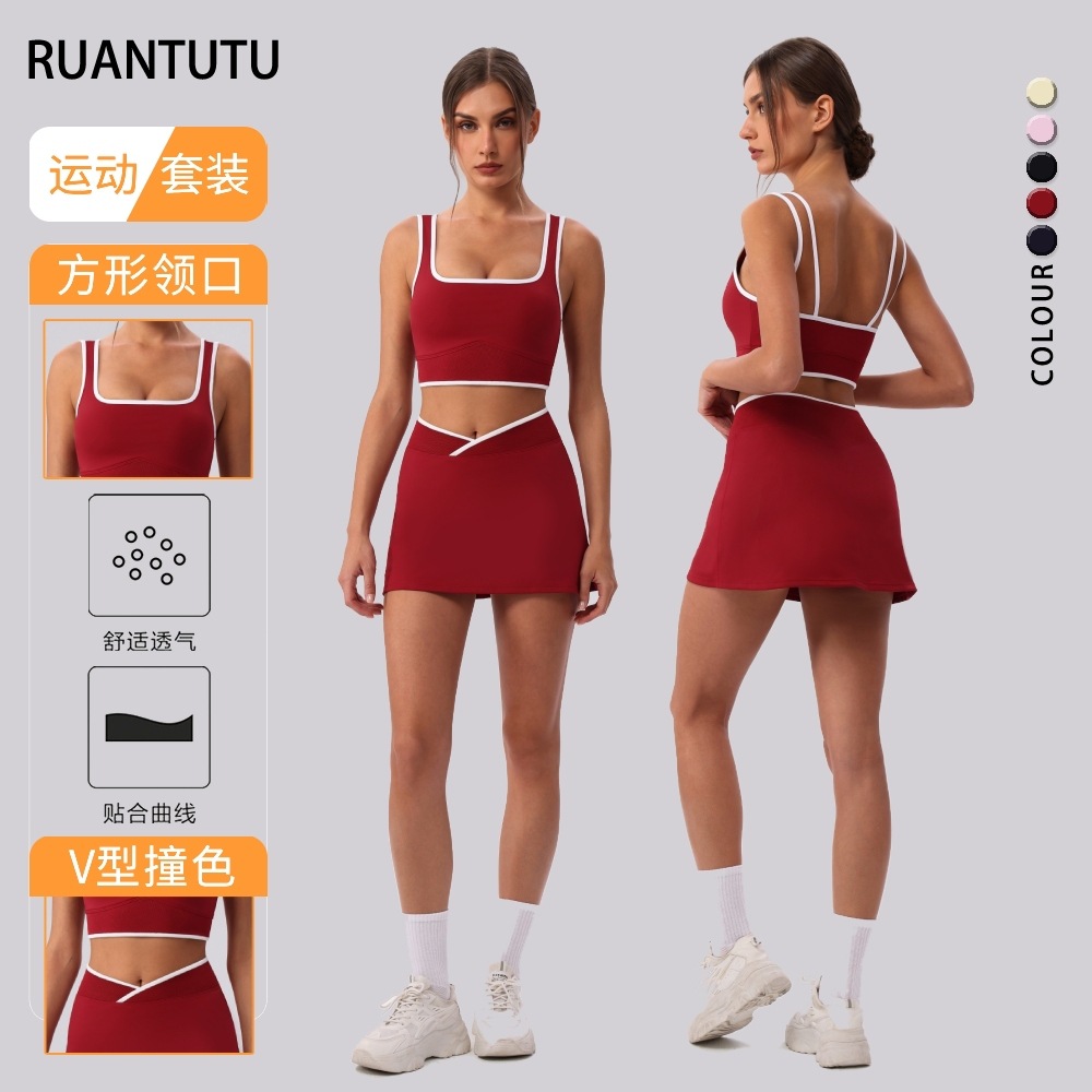 Cross-border con cojín de pecho chaleco elástico chaleco de ejercicios ropa interior deportiva ropa de abrigo corta ropa de vestir mujer
