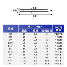 特种水泥钉家用钢钉木工钉子水泥墙圆钉相框挂画钉墙钉镀锌