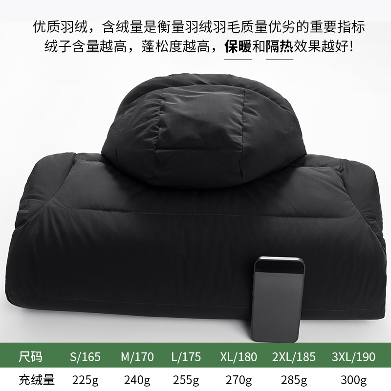 【白ガチョウの毛300グラム】-30 ℃ 極寒男性冬の特別な厚い中長の白ガチョウの毛三防ダウンジャケットの潮