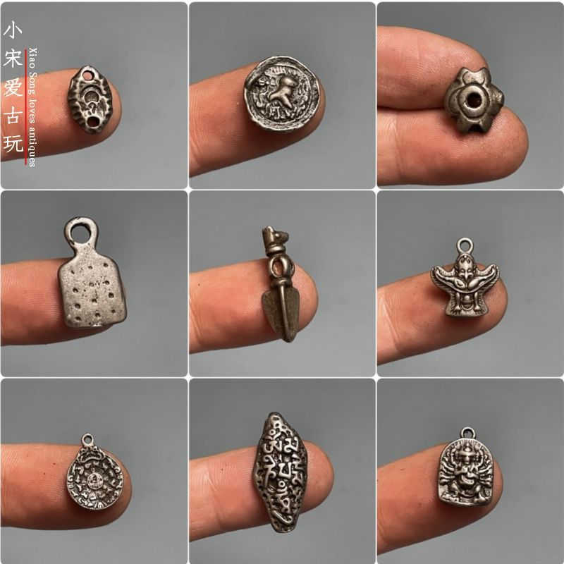 天铁挂件吊坠文玩手串项链配珠装饰配饰散珠卡子大鹏鸟金刚杵藏式