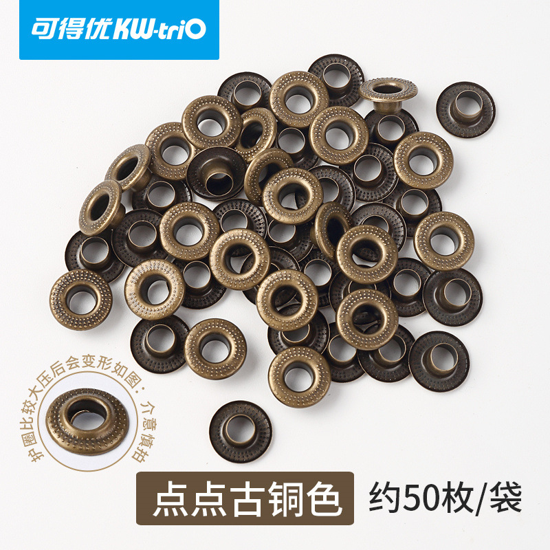 Kedeyou plástico color metal hebilla de ojo de pollo anillo de protección transparente remachadora de tarjetas perforadora manual perforadora de anillo