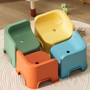 Children's Small Stool Baby Chair Dining Table Back Chair Household Small Bench Rainbow Stool Low Stool Shoe Changing Stool Bath Stool