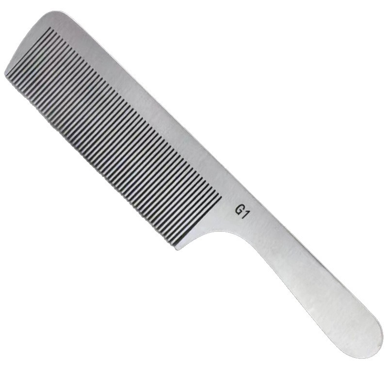 Peine de corte de pelo de acero inoxidable de alta gama transfronterizo peine de belleza peine de dientes densos peine de peluquería herramientas de peluquería peine de acero ultrafino