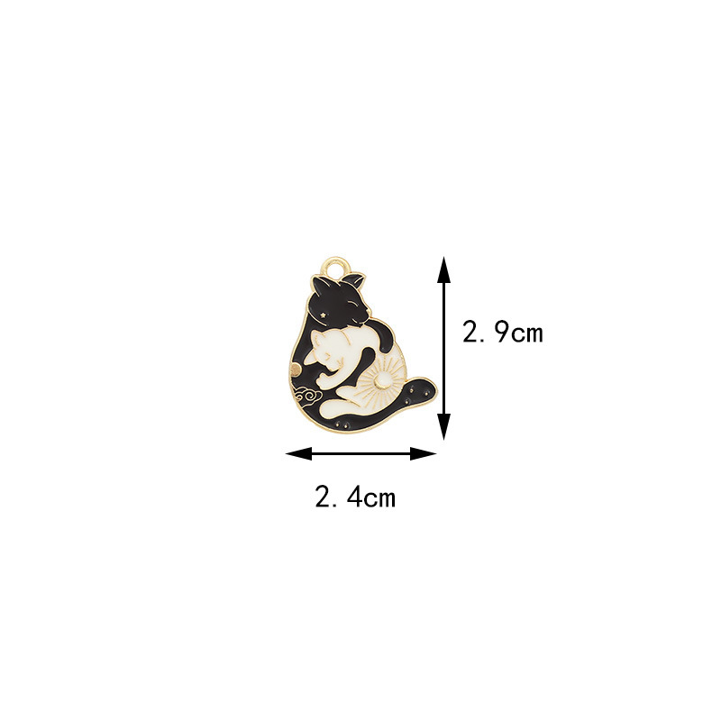 1 Piece 1.7*3cm Alloy Moon Cat Pendant display picture 8