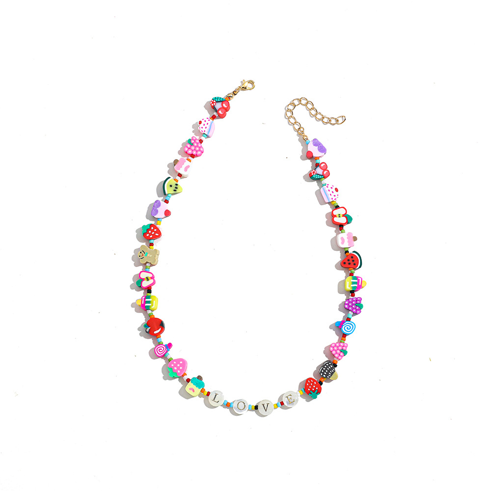 nihaojewelry simple colorful fruit rice bead pearl necklace wholesale jewelrypicture1