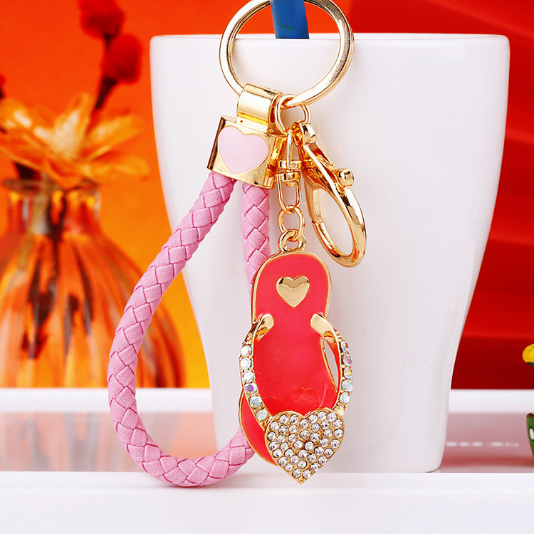 Streetwear Korean Style Heart Shape Shoe Metal Women's Bag Pendant Keychain display picture 3