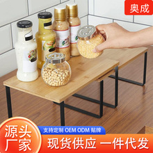 跨境桌面置物架厨房整理架客厅收纳架木质调料架橱柜储物架