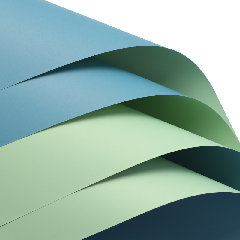 Siete colores cordier de dos colores papel de color sólido papel de oro de papel de oro lipa ramo de flores impermeable papel de envoltura de flores materiales de flores papel de embalaje de flores