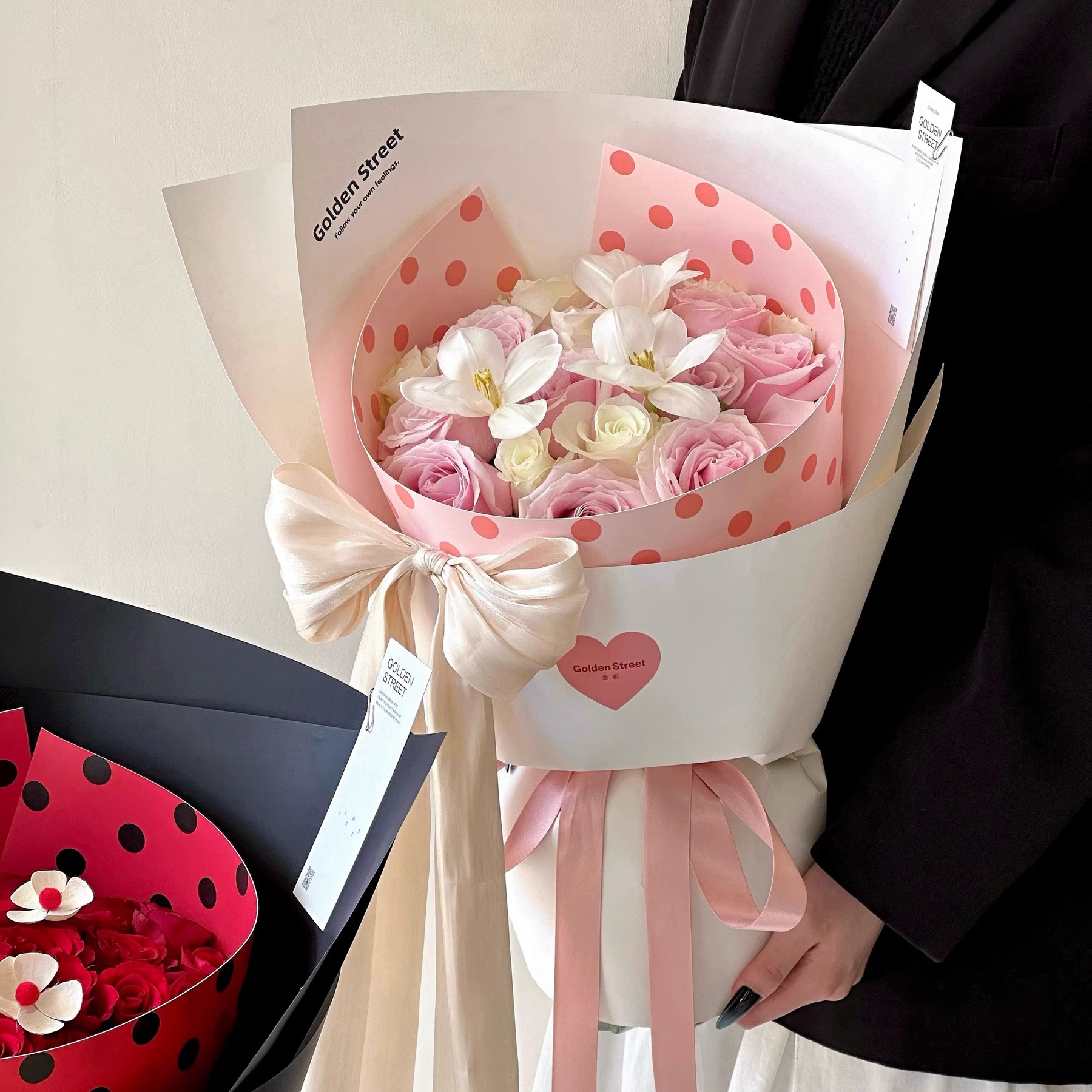 Nueva pieza de vals de una pieza estereotipada 520 florería de San Valentín ramo de flores regalo bricolaje materiales hechos a mano
