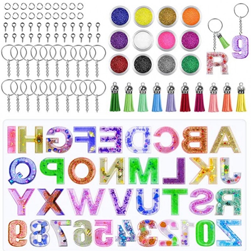 Digital earrings with letters