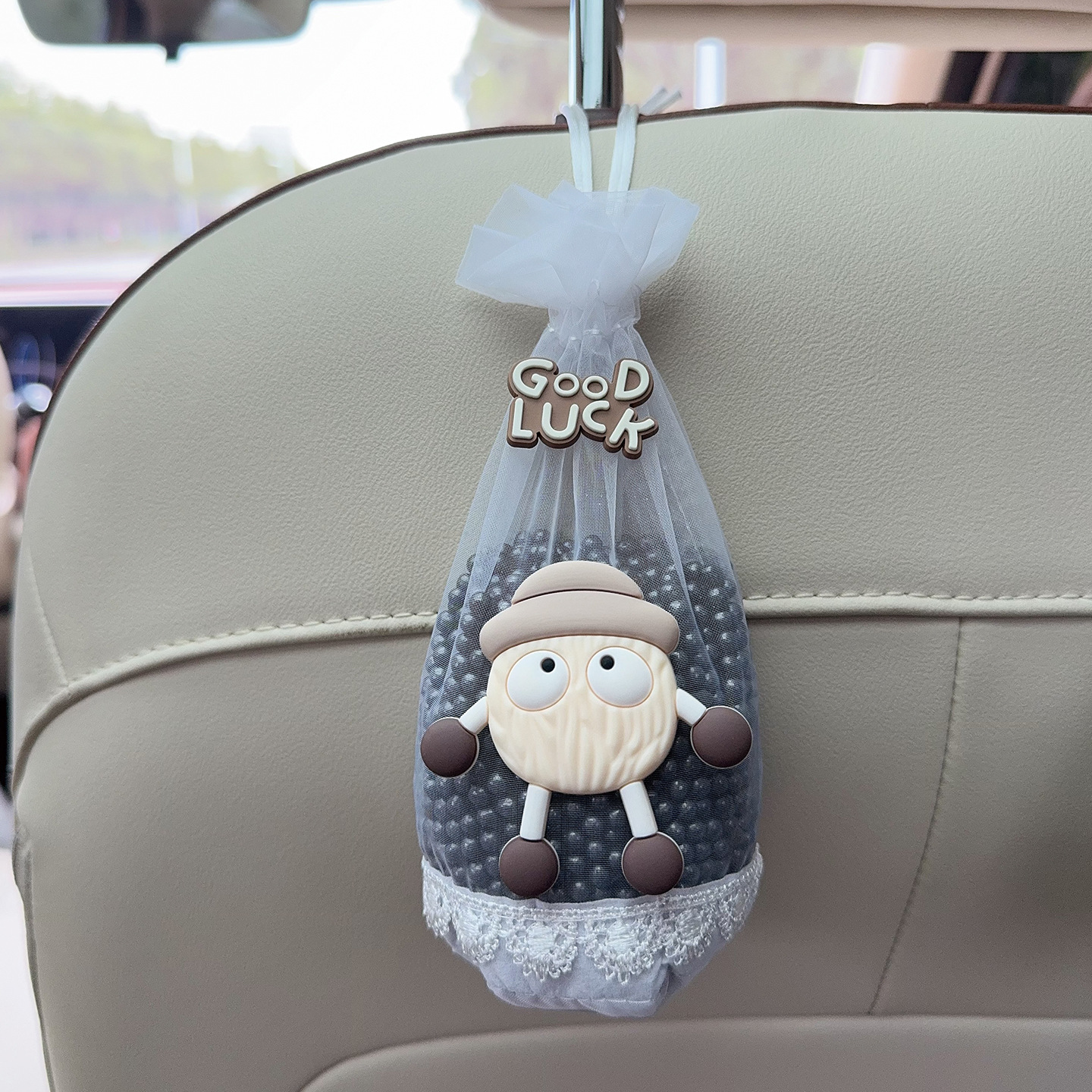 Aktiv kömürlü qoxu uducular — Aika Cute Cartoon Activated - beige-happy-coal-bamboo-charcoal-bag
