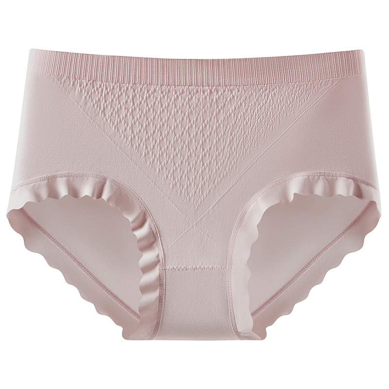 Abdomen y caderas, entrepierna antibacteriana de algodón puro, cintura media alta y sin costuras, calzoncillos sin costuras modales para niña otoño