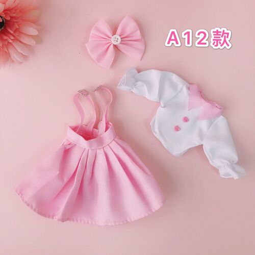 6 points baby clothes bjd fat body 30 cm doll sleep doll clothes change Korean skirt suit accessories