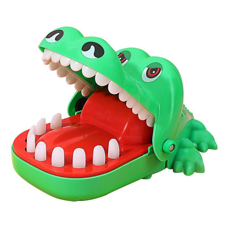 Morder los dedos pequeño cocodrilo dinosaurio para niños truco juguete niño Presione los dientes gran tiburón morder la boca de la gente tirar los dientes morder las manos